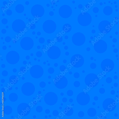 Blue polka circles seamless abstract texture pattern background