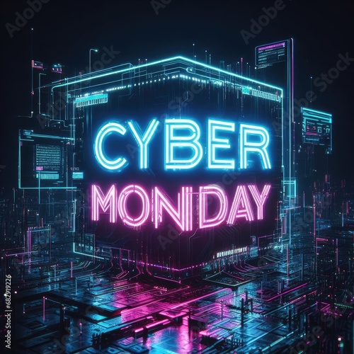 photo top view cyber monday composition © Садыг Сеид-заде