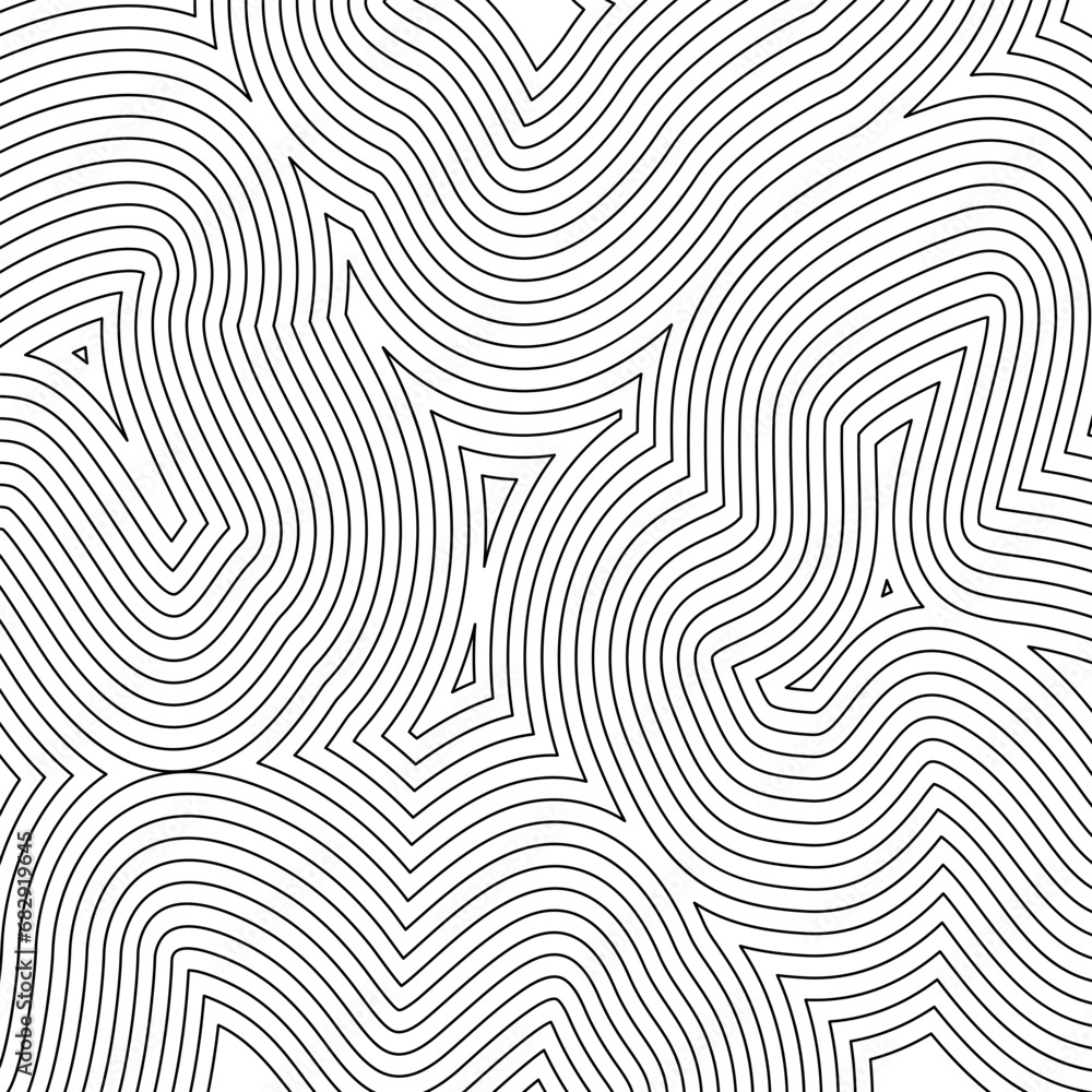 Seamless pattern dynamic wavy stripes. Vector abstract background illustration 