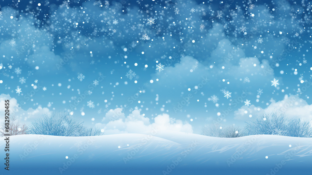 Magical Snowstorm: Winter Wonderland Snowflakes Background