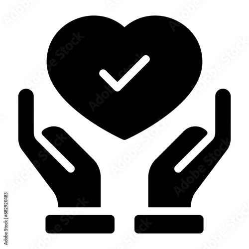 compassion glyph icon