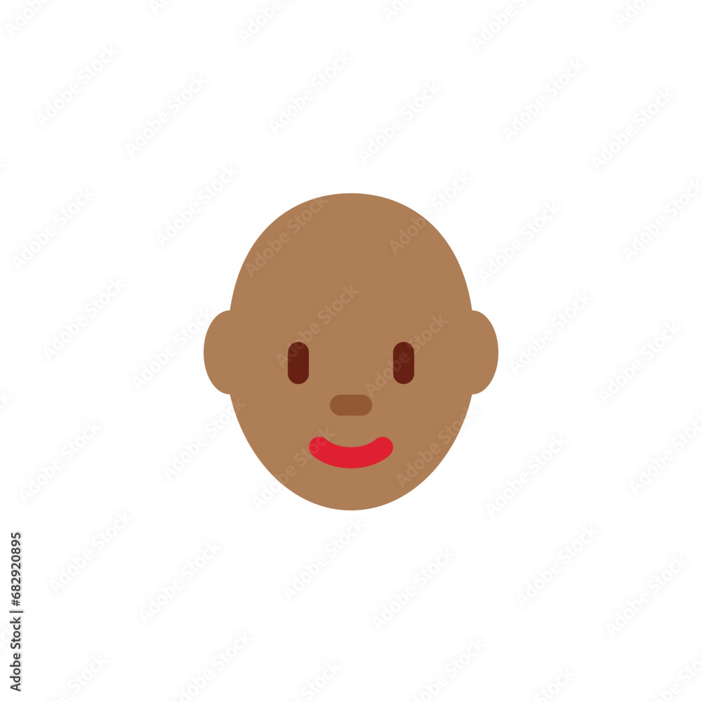 Person: Medium-Dark Skin Tone, Bald Person: Medium-Dark Skin Tone, Bald