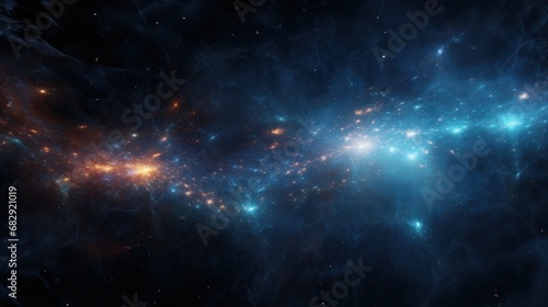 Illustrate the particle nebula where technology clouds give rise to new ideas and opportunities photo
