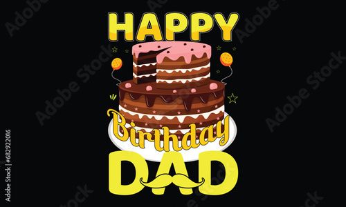 Birthday T-shirt Design Vector Template photo