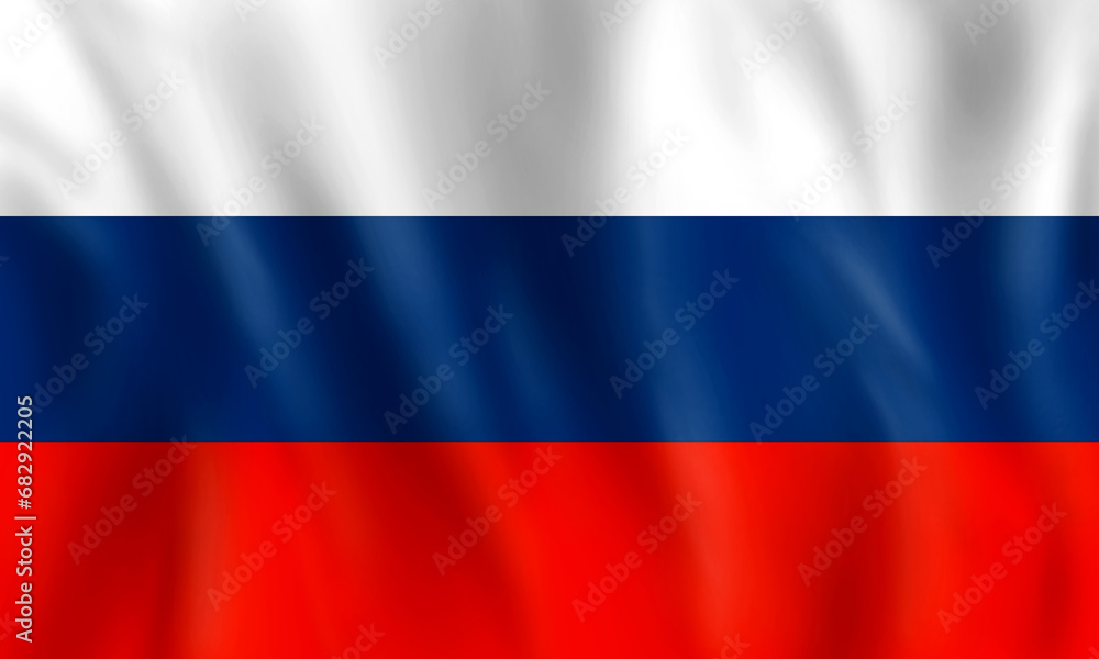 Fototapeta premium Russian Federation flag. Independence concept.