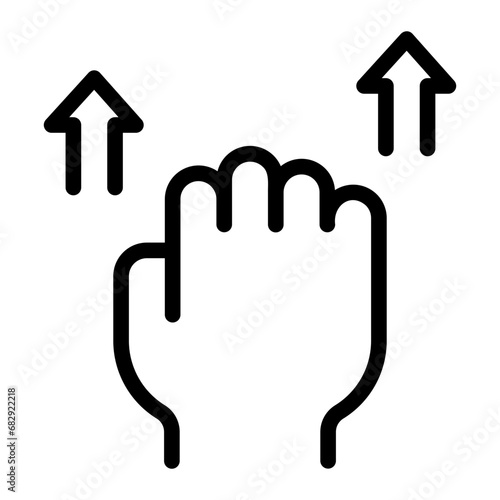 willpower line icon