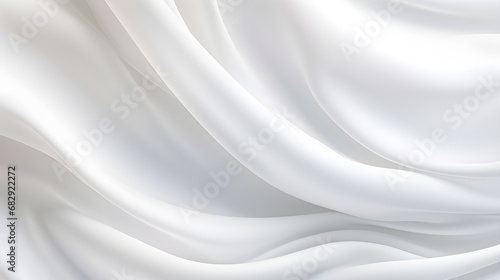 The white fabric that is wavy and curved to look beautiful.