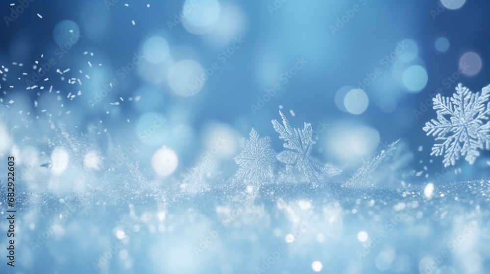 Magical Winter Wonderland with Snowflakes