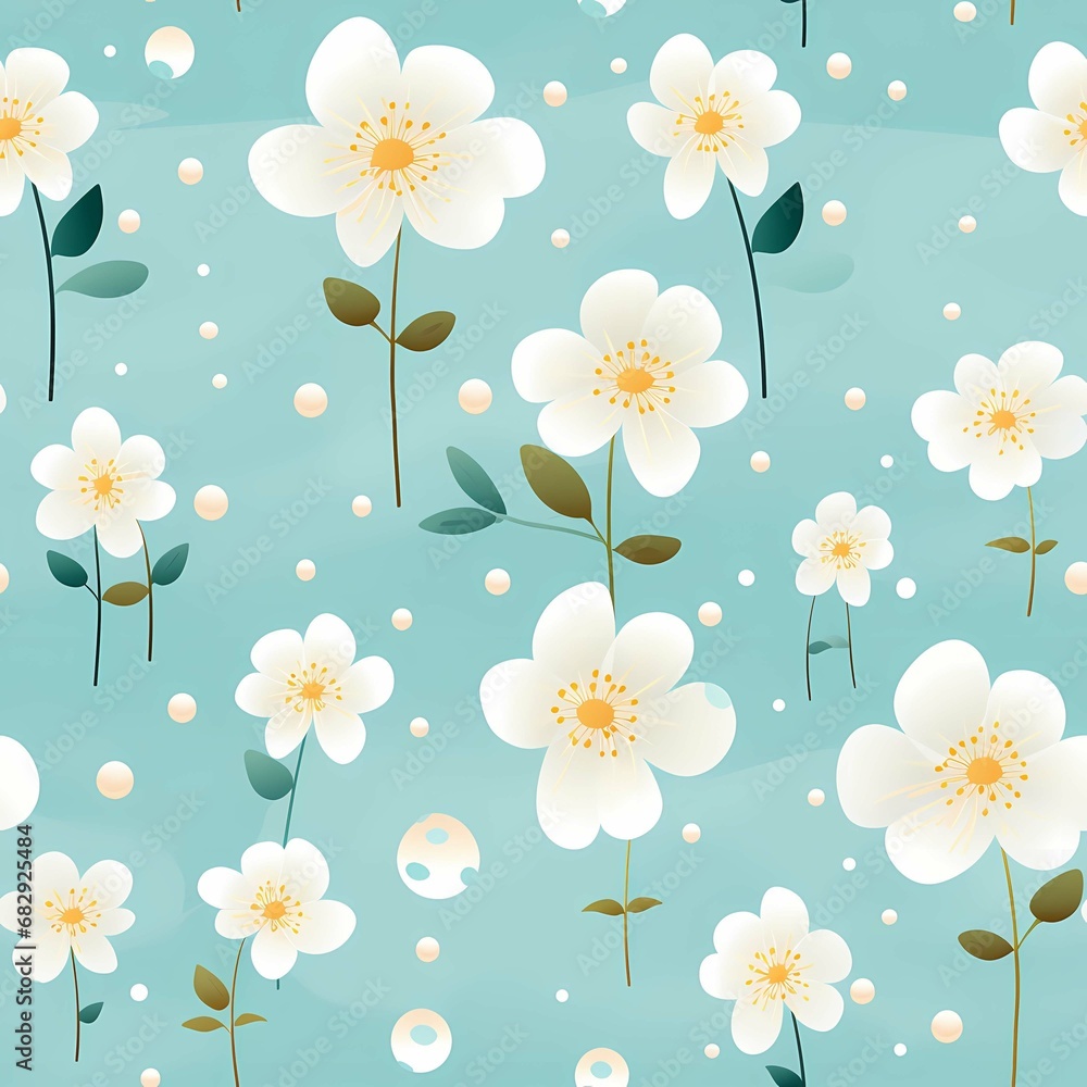 Beautiful Minimalist Single Flower seamless pattern Beautiful Minimalist Single Flower seamless pattern