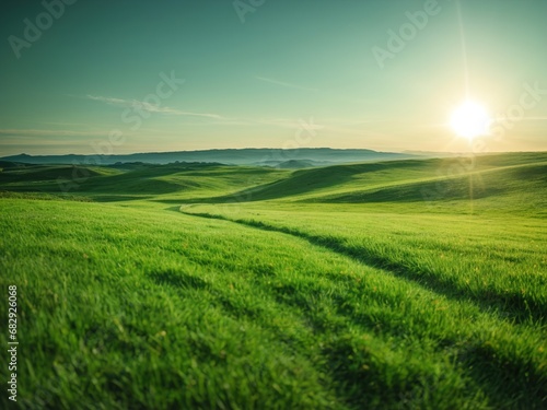 Sunlight Natural Landscape  Green Grass Field