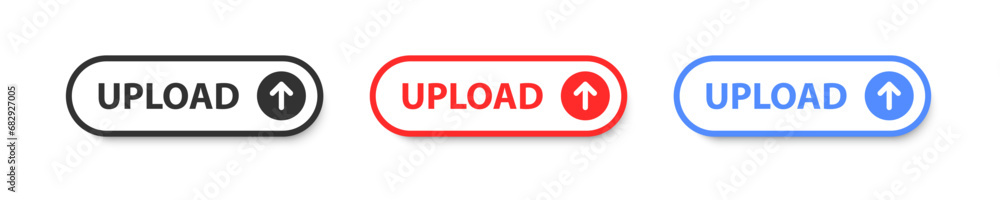 Upload button icon. Mouse cursor push to upload file symbol. Press on the site. Online bar click up arrow. UI design. Promotion banner. Vector illustration. Upload button icon. Mouse cursor push to upload file symbol. Press on the site. Online bar click up arrow. UI design. Promotion banner. Vector illustration.
