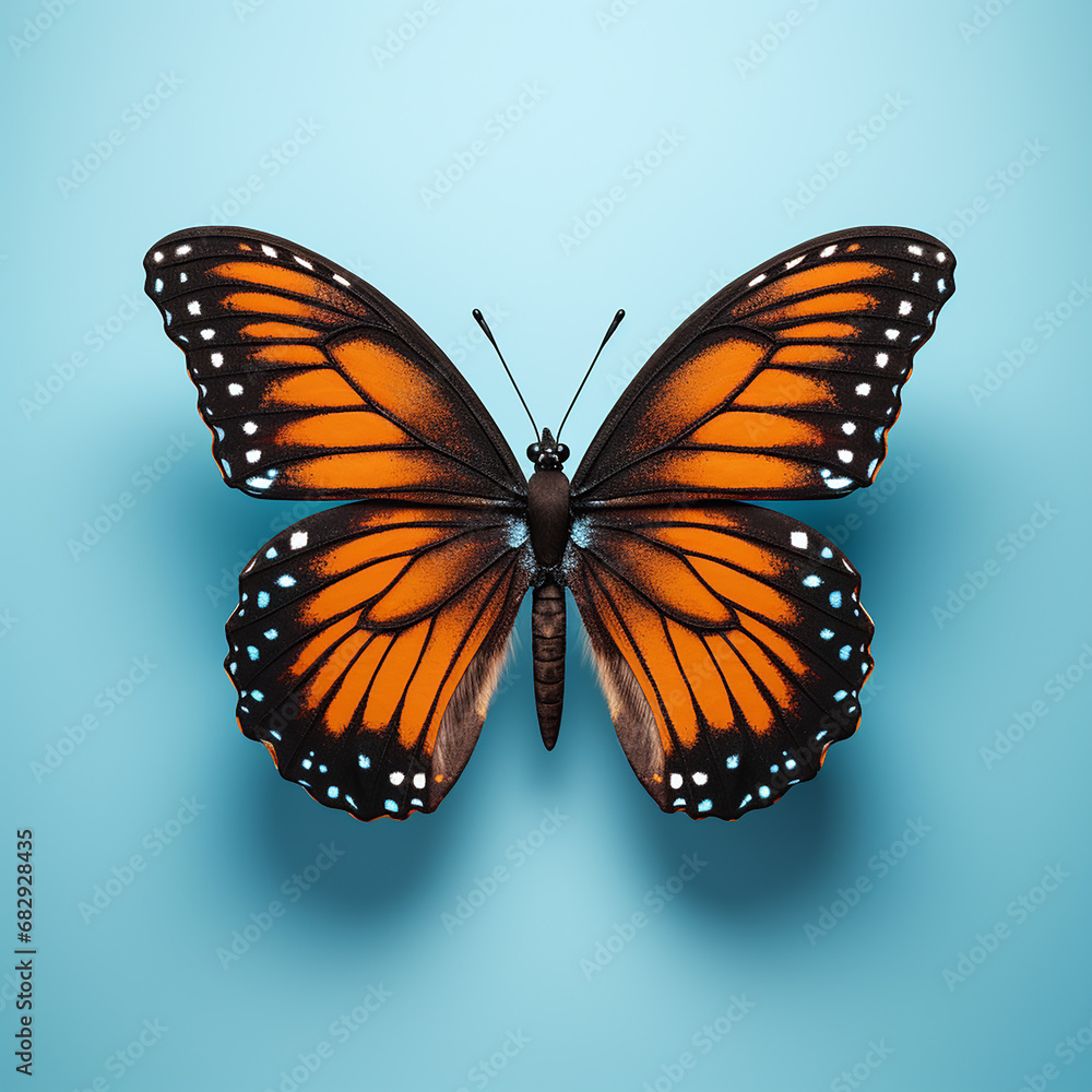 Fototapeta premium 3D rendered photo of butterfly made with generative AI