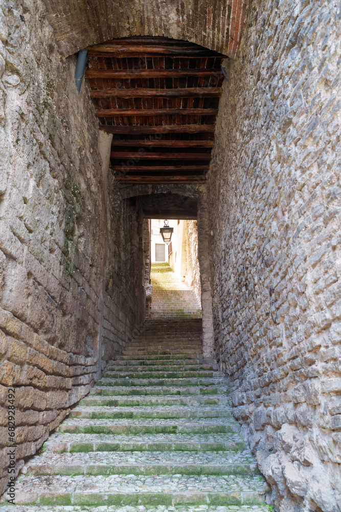 Obraz premium Historic buildings of Spoleto, Umbria, Italy