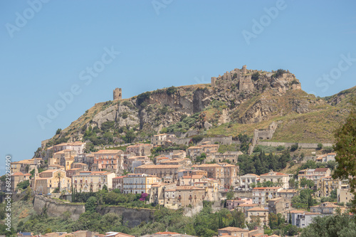 Panoramic view of the village of Amantea