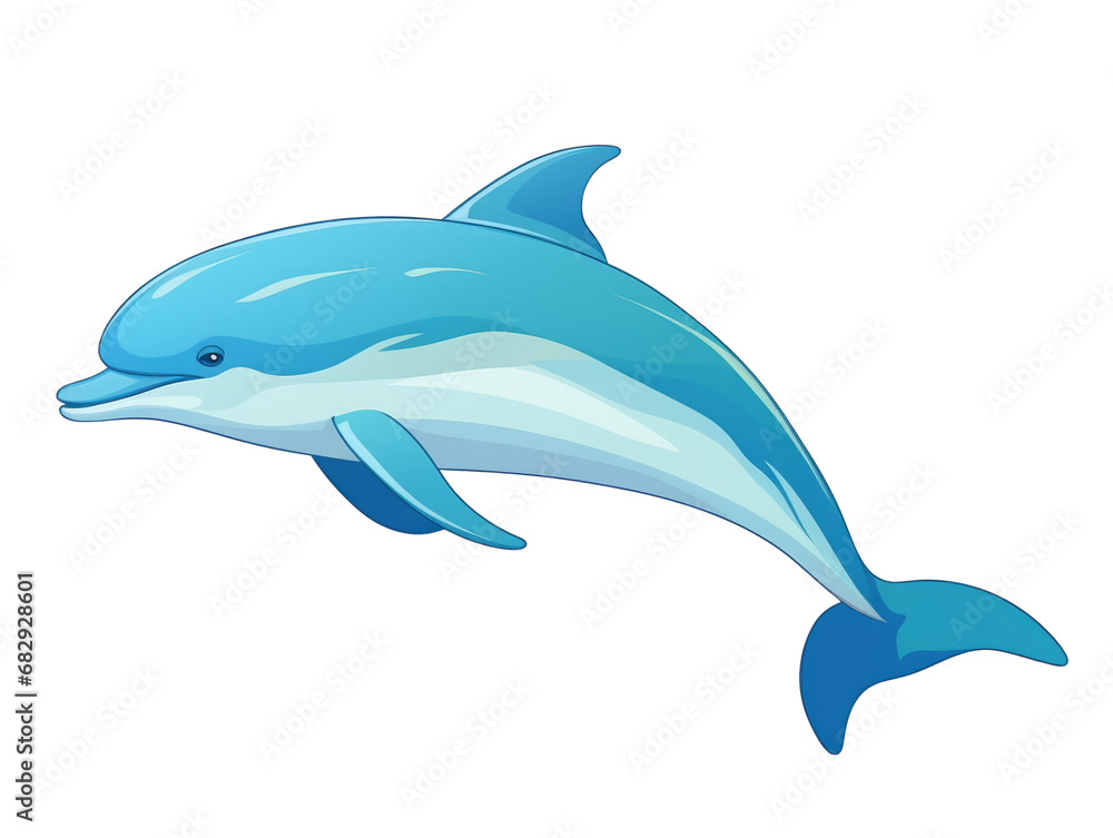 A cheerful blue dolphin mid-leap with a transparent background. A cheerful blue dolphin mid-leap with a transparent background.