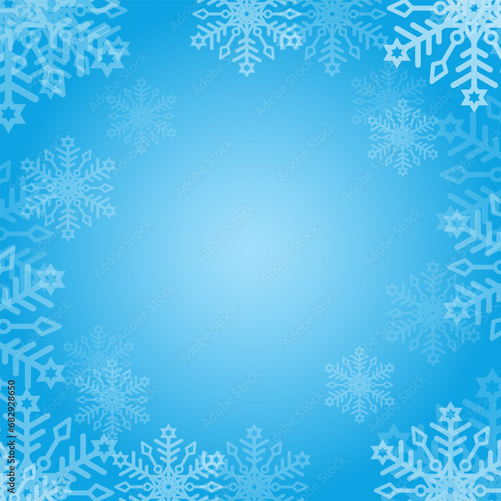 Winter snow background with snowflakes and sparks. Snowfall on a blue background. Christmas background. Falling snow. Vector illustration. Winter snow background with snowflakes and sparks. Snowfall on a blue background. Christmas background. Falling snow. Vector illustration.
