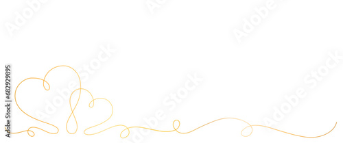 Wallpaper Mural love golden line art style. line art heart. valentine, wedding, anniversary vector element Torontodigital.ca