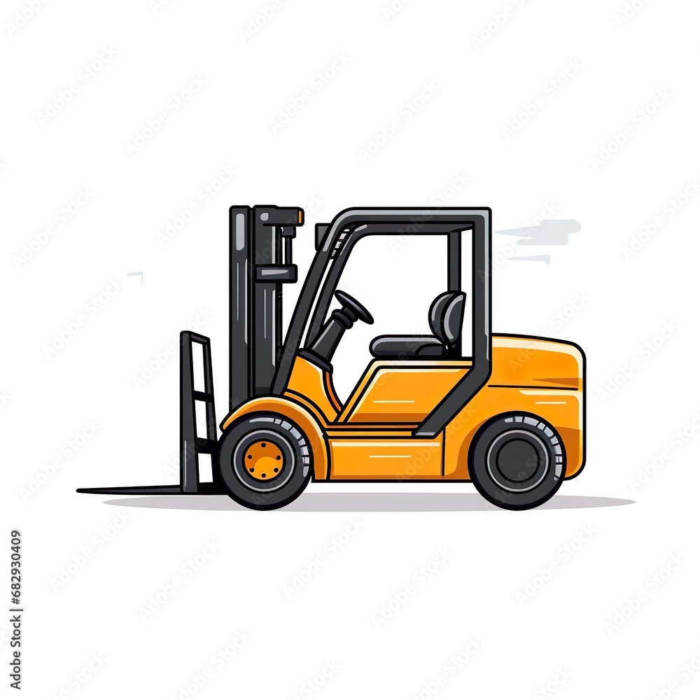 forklift truck isolated on white