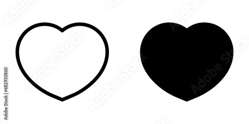 Heart Icon. love symbol for mobile concept and web design. vector illustration