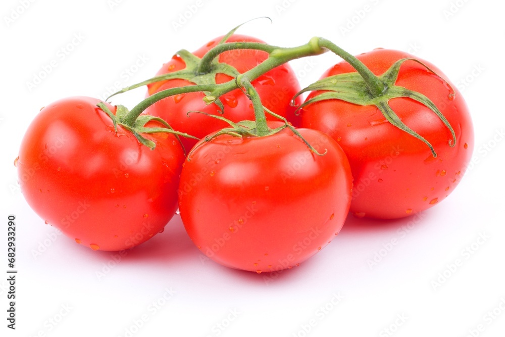 Fresh tomatoes on a white background Fresh tomatoes on a white background