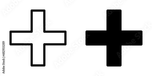 Plus Icon. symbol for mobile concept and web design. vector illustration