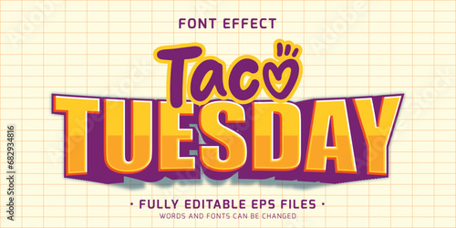 Fun and bold text effect, editable street food logo design