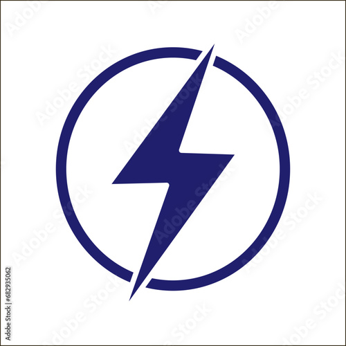 Free Download Thunderbolt on a signboard. Logo on white background. Eps10 vector. - GFXLoad