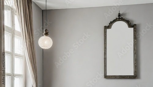 シンプルで美しい鏡のある部屋 インテリア雑貨