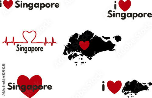 I love Singapore. Patriotic Sublimation Bundle 