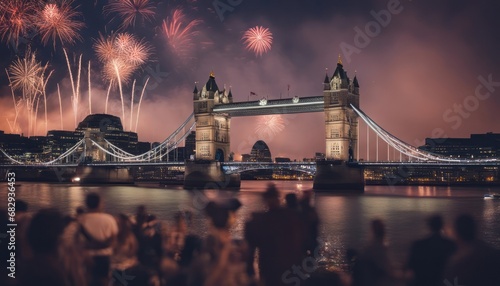 Firework in london bridge