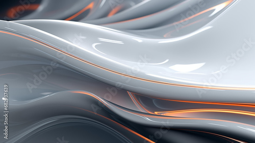 Metalic curves light abstract 3D photo
