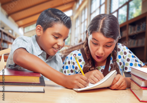 Two Hispanic School Kids in...