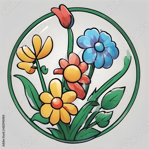 Flower Icon Background Very Cool