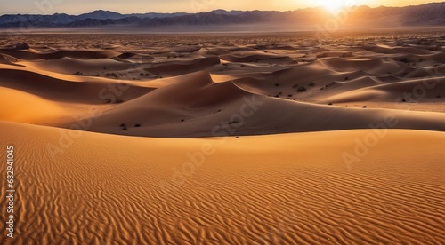 sunset in the desert  panoramic desert scene  sand in the desert  landscape in the desert