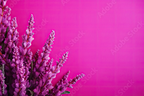 Bright colorful blooming heather