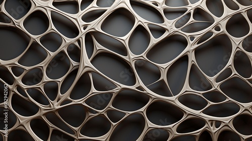A web of fine lines and curves creating an intricate and delicate lattice.