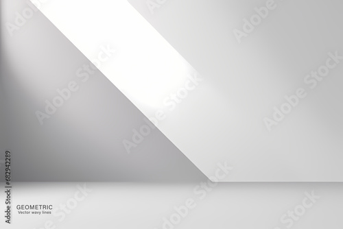 White Gray Wave Background, Abstract geometric background with liquid shapes. Vector illustration.