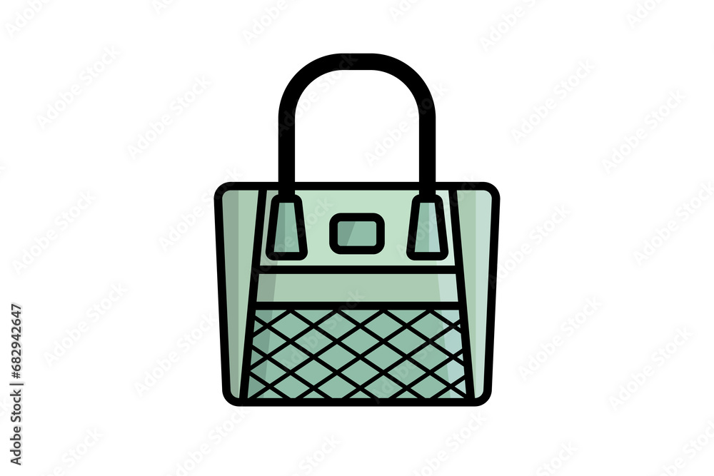 Girls Fashion Party Purse vector illustration. Beauty fashion objects icon concept. Elegant ladies bright leather bag vector design on blue background. Girls Fashion Party Purse vector illustration. Beauty fashion objects icon concept. Elegant ladies bright leather bag vector design on blue background.