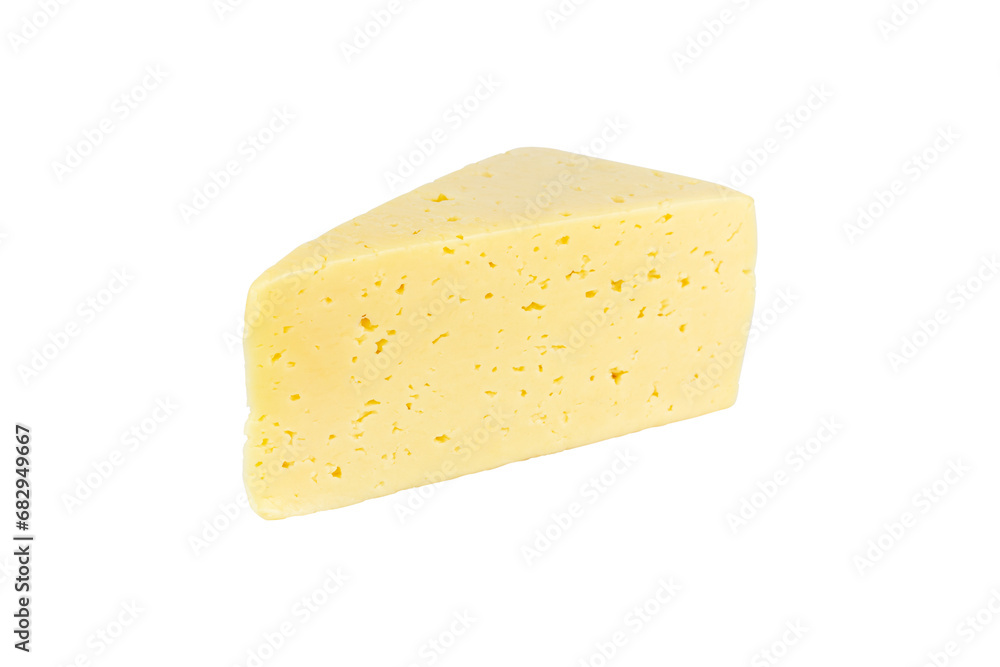 Piece of hard cheese isolated from background Piece of hard cheese isolated from background
