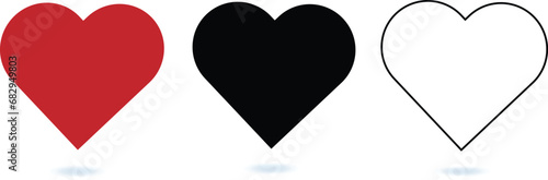 Collection of heart illustrations, Love symbol icon set, and love symbol vector.