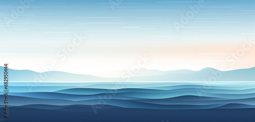 Illustrate an ocean view with a linear gradient from aqua blue to deep navy, capturing the essence of tranquility.