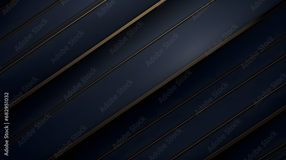  Premium background design with diagonal dark blue and gold color line - obrazy, fototapety, plakaty 