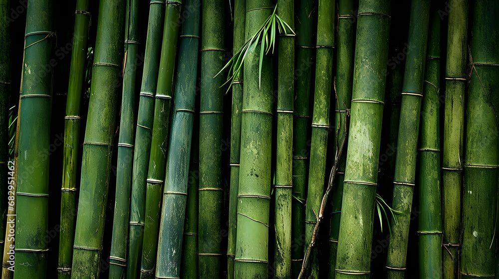 Fototapeta premium green bamboo background generativ ai