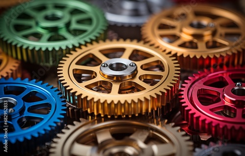 a collection of cogs and gears