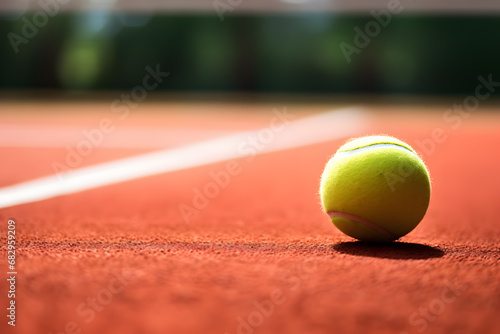 Sports tennis ball with copy space © Firn