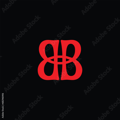 letters bb text logo design vector