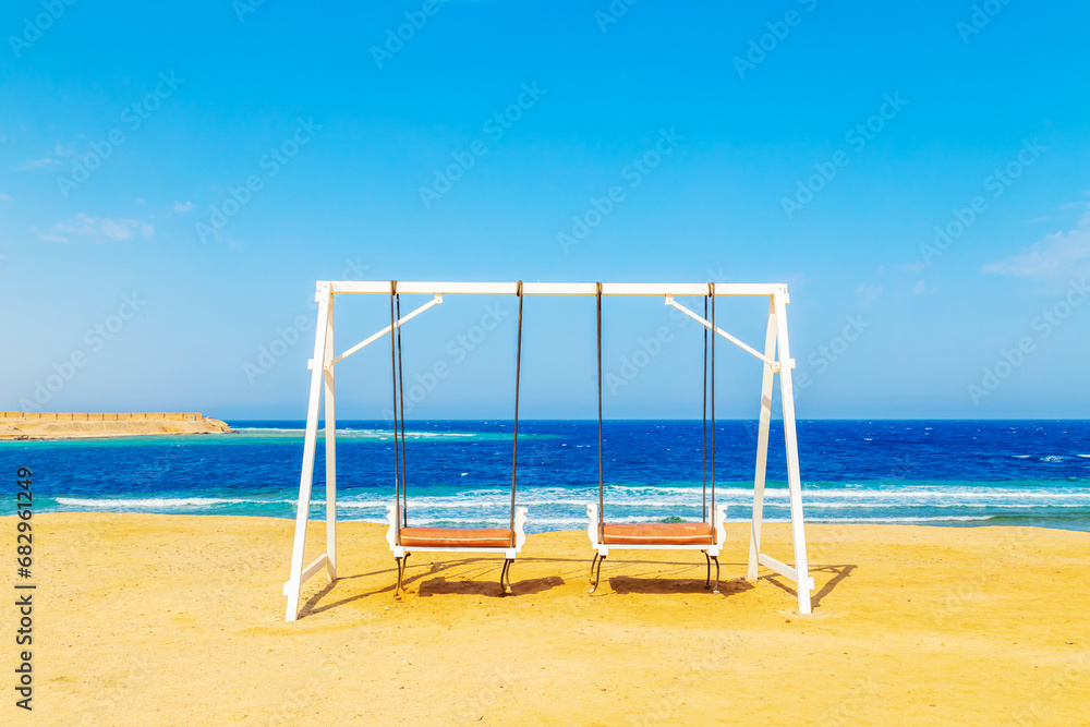 Swing on the shore of the Red Sea. Swing on the shore of the Red Sea.