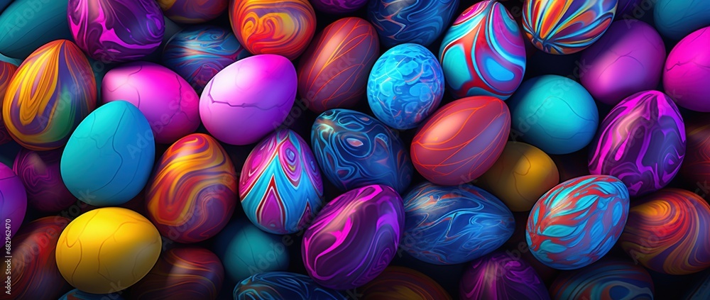 Fototapeta premium Easter eggs background