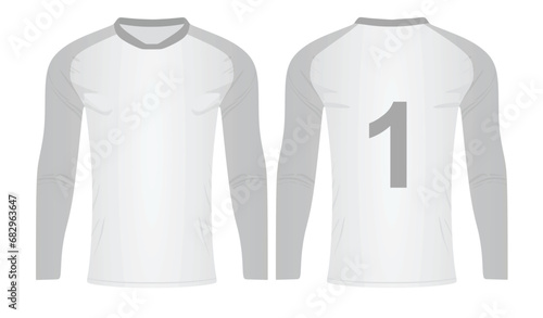 White goalkeeper shirt. vector illustration