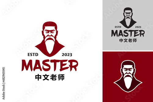Master of the Martial Arts Logo design template. depicts a skilled practitioner excelling in various techniques. This asset is suitable for martial arts events, training academies, fitness centers photo